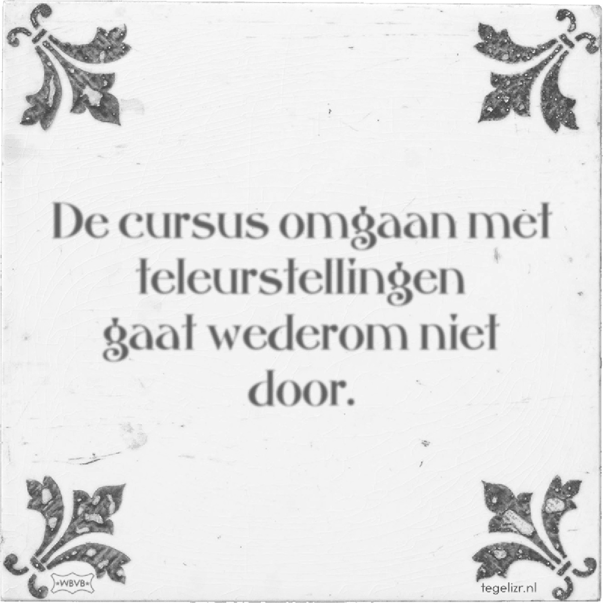 Omgaan met teleurstellingen